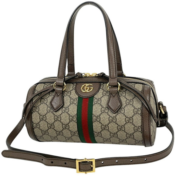 Gucci Ophidia GG Boston Bag Supreme Shoulder Bag Canvas Brown - Picture 1 of 8